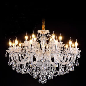 long crystal chandelier