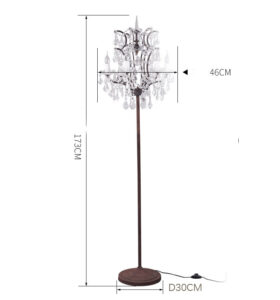 Crystal floor lamps