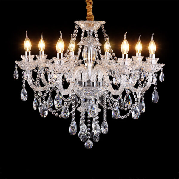 spiral crystal chandelier