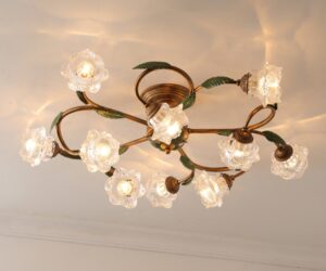 crystal glass ceiling light